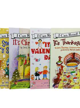 正版英文原版 4册圣诞节主题英语绘本I Can Read Level3 It's Christmas! 圣诞节到了等作品4本分级读物icanread英语启蒙分级读物