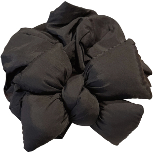 高级感黑色海绵蝴蝶结发圈女大肠丸子头马尾头绳新款头花发绳发饰