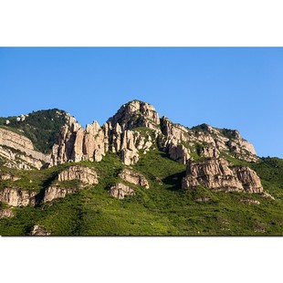 恒山风景海报画北岳太恒山摄影图山峰山脉自然景观装饰画挂画F683