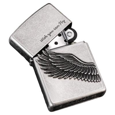 生日礼物zippo天使之翼煤油机