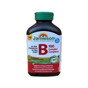 现货！加拿大本土Jamieson健美生B100维生素B族复合片缓释型240粒