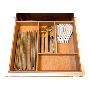 定制实木餐具刀叉收纳盒刀叉盒抽屉筷勺收纳整理盒厨房工具分隔盒