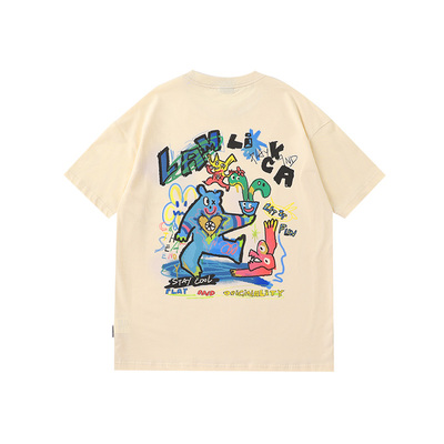 LAMLICKA小怪兽涂鸦hiphop短袖