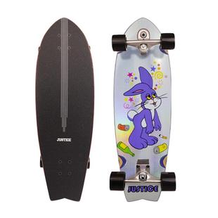沸点JUSTICE陆地冲浪板成人初学者滑雪训练免蹬地刷街代步陆冲板