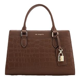 红蜻蜓手提包女2025新款包包鳄鱼纹通勤气质高级送妈妈单肩斜挎包