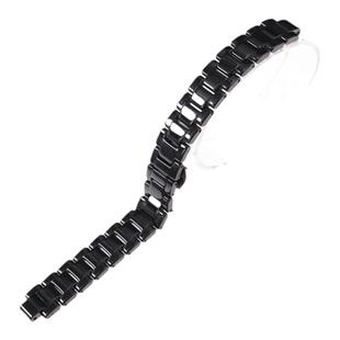 陶瓷表带适用唐可 娜儿D KNY手表表链凸头黑色白色14x8mm腕带配件