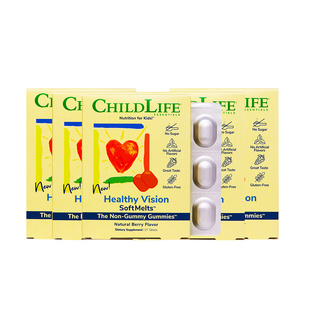 童年时光叶黄素小布丁儿童护眼抗蓝光藻油钙镁锌美国childlife
