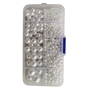 高亮ABS仿珍珠米白纯白色穿孔珍珠饰品材料服装辅料diy手工配件