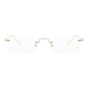 纯欲无框切边眼镜女网红防蓝光抗辐射可配有度数近视眼睛男潮显瘦