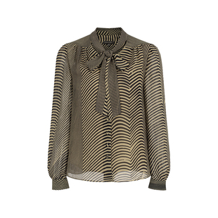 MARYLING玛俪琳2025初春新品【欧普艺术】飘带印花上衣A1FAW26500