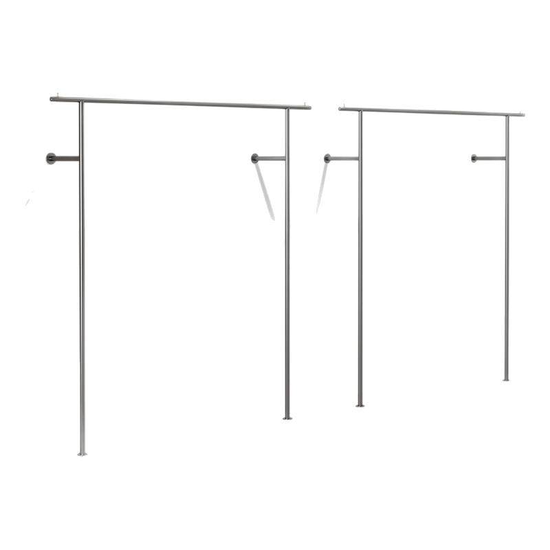 服装店衣架子展示架挂衣架男女装店不锈钢简约陈列货架上墙壁挂架