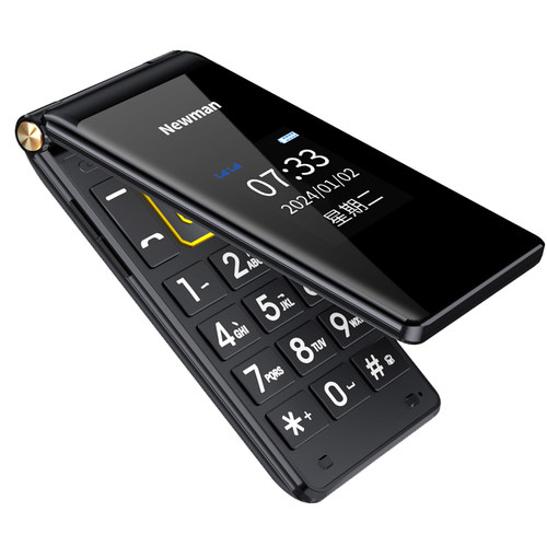 【官方正品】2025新款纽曼双屏翻盖老年机超长待机老人手机一键拨号非智能老年手机电信4G全网通商务老人机