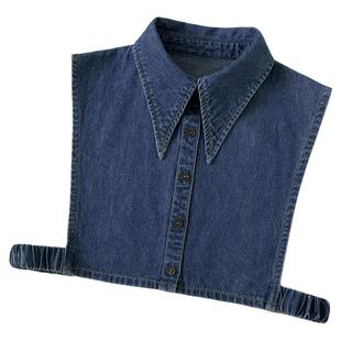 秋冬季内搭配毛衣卫衣大尖领假领子百搭女假领高端牛仔衬衫衬衣领