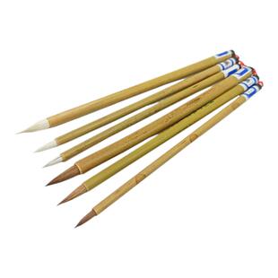 白云竹杆狼毫兼毫毛笔初学者学生练字笔工业油漆国画小楷毛笔套装