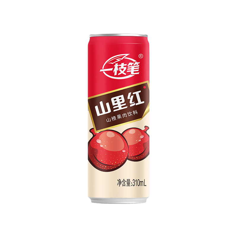 山楂汁饮料一枝笔罐装