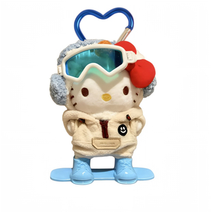 正版冬日KT凯蒂猫背包包挂件卡通可爱hellokitty钥匙扣毛绒玩偶女