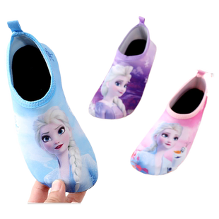 迪士尼女童地板袜防滑蹦床袜瑜伽儿童早教游乐场袜套宝宝袜子春夏