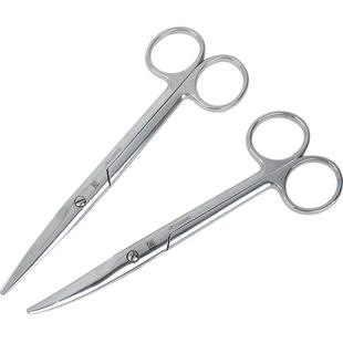 上海金钟不锈钢组织剪医用手术剪刀直圆头弯圆14cm20cm组织解剖剪