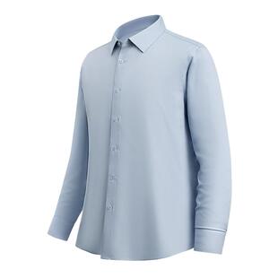 【林更新同款】红豆莫代尔蚕丝免烫抗皱衬衫男长袖男士结婚白衬衣