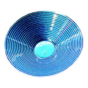 蓝色水晶玻璃碗水果盘大号果盘沙拉生果盆轻奢高档色拉托盘超大