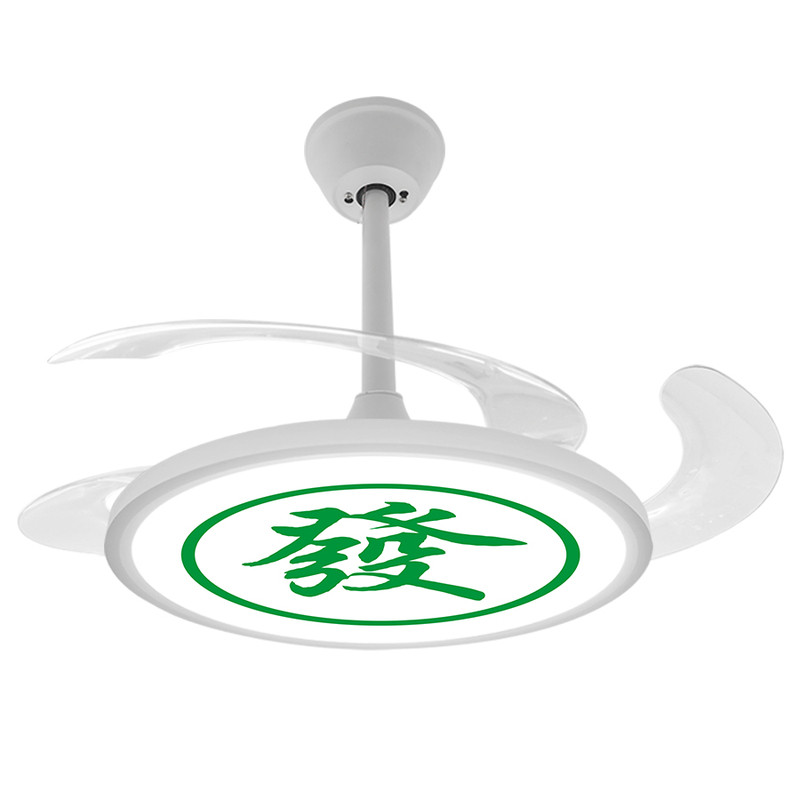 定制logo棋牌室吊扇灯发财广告灯