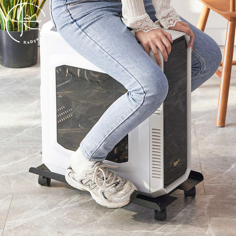 电脑主机托架可移动机箱底座带滑轮支架置物架家用台式办公室托盘