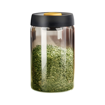 一键密封防止氧化茶叶罐