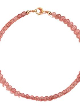 草莓晶手串2025年新款天然水晶