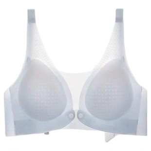 孕妇内衣女前开扣洞洞杯孕期产后收副乳防下垂聚拢喂奶睡眠文胸薄