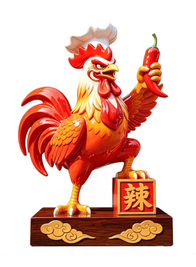 玻璃钢卡通小黄鸡雕塑定制形象IP公鸡公仔立体小鸡模型炸鸡店摆件