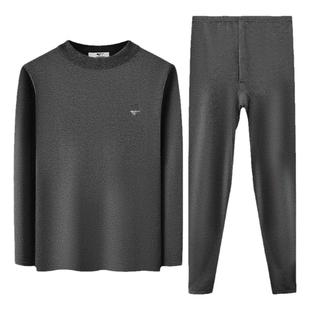 七匹狼加绒加厚保暖内衣男士套装中老年冬季内搭绒衣打底秋衣秋裤