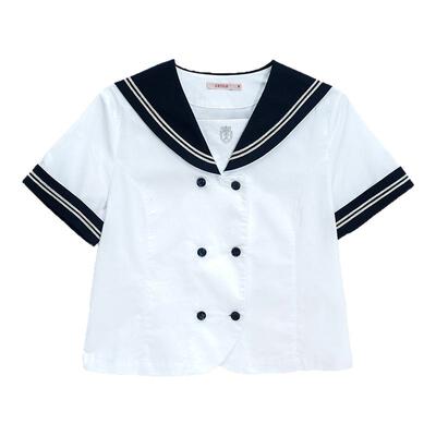 学院风衬衫女夏季新款时尚日系