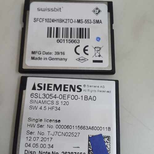 议价西门子6SL3054-0EF00-1BA0内存储卡SFCF1024H1BK2TO-I-MS-553