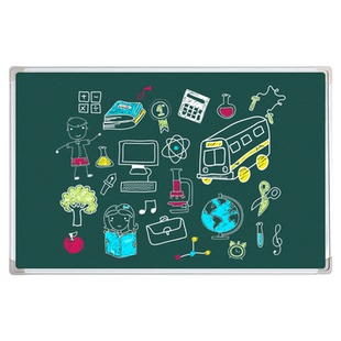 黑板挂式白板家用儿童磁性教学培训小黑板墙贴单双面教师涂鸦绿板办公可擦挂式大白板学生学习粉笔写字板画板