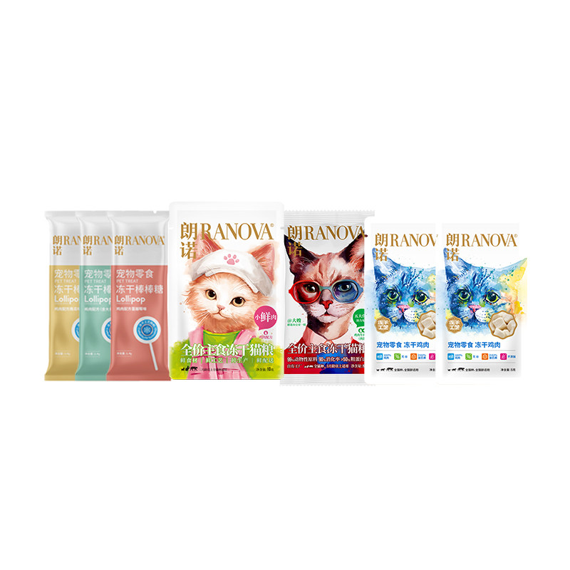 朗诺冻干猫零食猫主粮尝鲜装组合