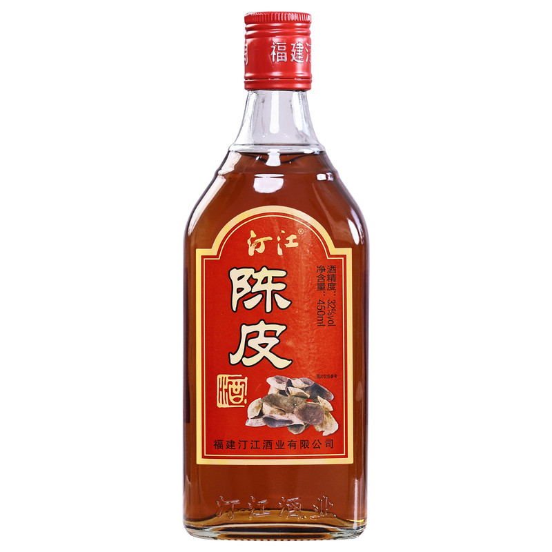 汀江陈皮酒32度450ml瓶装多种药食同源草本精华浸提制成露酒 汀江实拍商品图