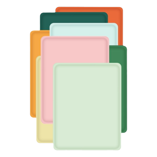 爱图艺拼图分片盘分类盘分片盒马卡龙色塑料盘小麦秸秆辅助工具