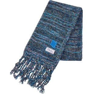 ADERERROR 秋冬新款纯色百搭多线条围巾简约手工厚边围脖