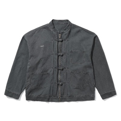 水洗盘扣夹克外套宽松百搭