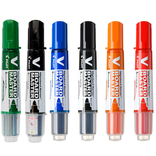 PILOT日本百乐白板笔直液大容量会议办公教育培训黑色可擦白板笔