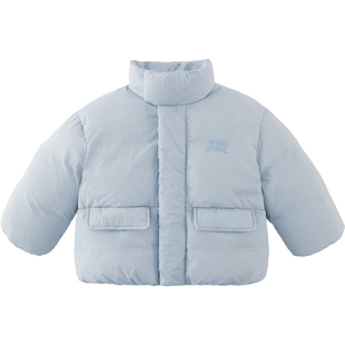 [防风护领]马克珍妮男女童保暖立领工装羽绒服宝宝冬装新款551691