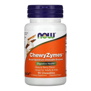 Now诺奥ChewyZymes消化酶咀嚼片消化保护肠道肠胃活力清新口气