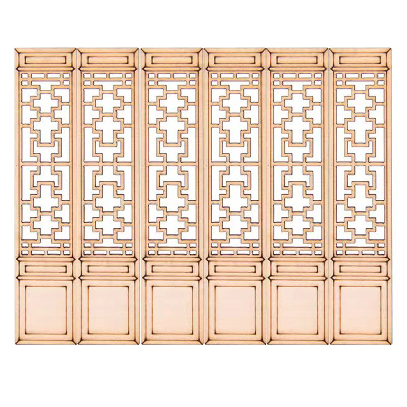 仿古木建筑迷你模型木质门