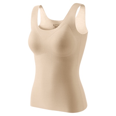 舒氧保暖背心带胸垫秋冬季