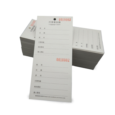 寄存卡行李牌保管凭证印刷品现货