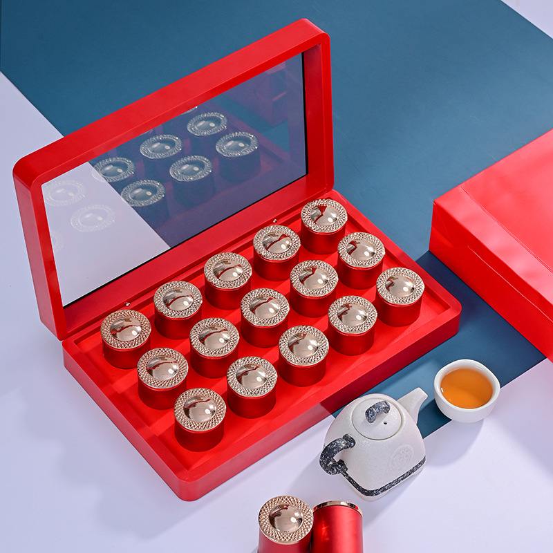 新款茶叶礼盒包装盒空盒12亚克力罐包装茶小通用厂家15罐罐罐18