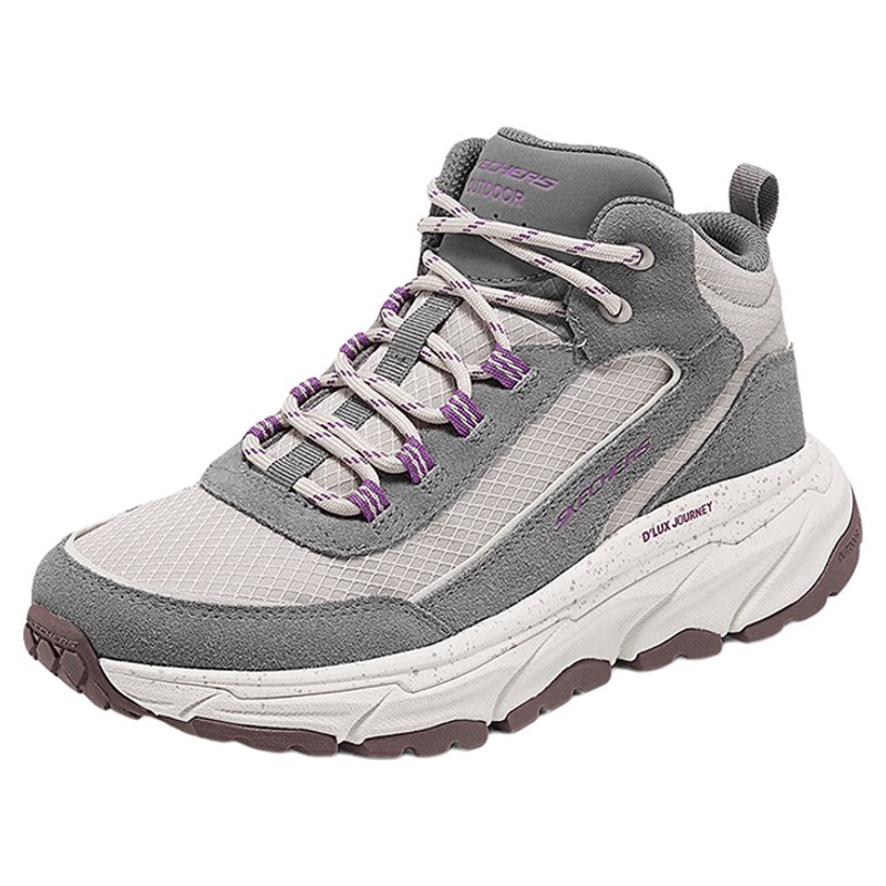 Skechers斯凯奇春季女鞋城市户外运动休闲鞋轻质缓震保暖高帮鞋