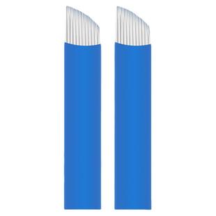 单排弯弯绣17针手工雾眉双排15针纹绣针片半永久纹绣纹眉专用刀片