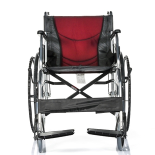 鱼跃轮椅H033铝合金老年人轻便折叠轮椅大轮残疾人代步车便携软座