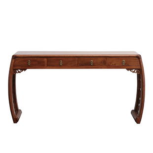 老榆木条案新中式玄关桌中堂供桌仿古桌案几全实木条几柜古典家具